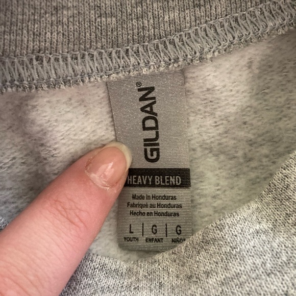 Gildan Heavy Blend Gray Sweatshirt - Picture 3 of 3